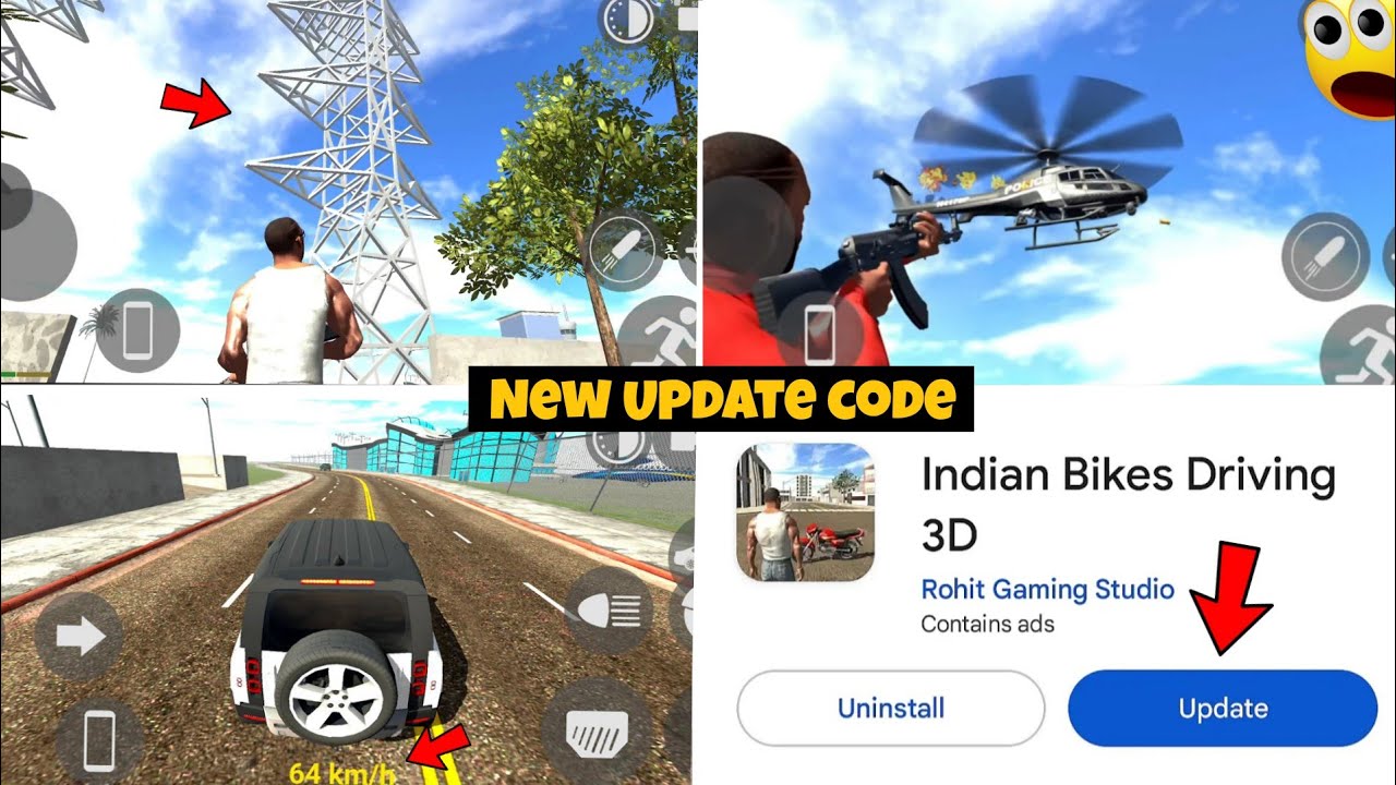 NEW UPDATE ALL CHEAT CODES?? INDIAN BIKE DRIVING 3D GAME NEW UPDATE ...