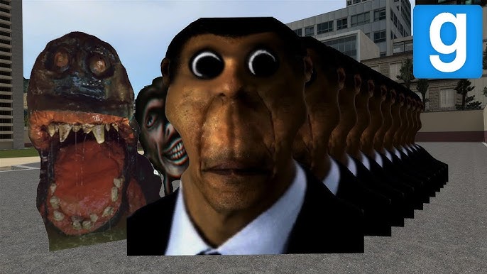 gmod next bot obunga handcam footage in a parking, Stable Diffusion