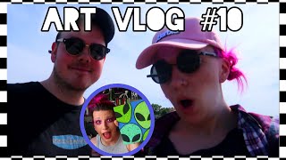 GOING TO THE BEACH FOR INSPIRATION &amp; PAINTING ALIENS AFTER A  MELTDOWN | ART VLOG #10