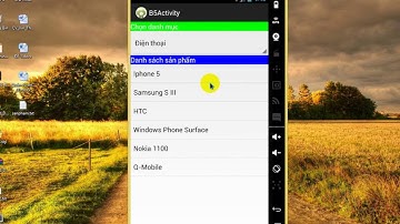 Demo Listview & Spinner in Android
