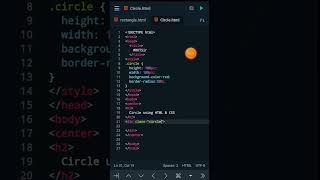 Create Circle Using HTML & CSS  #shorts
