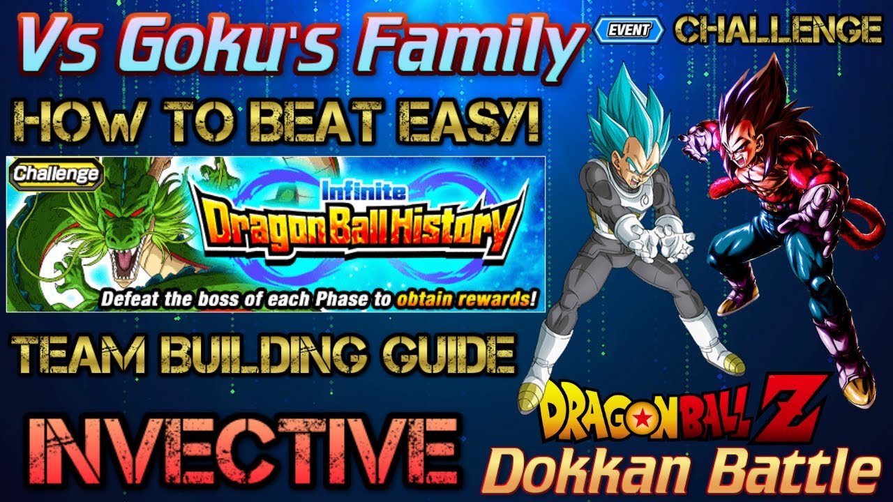 Infinite Dragonball History Vs Goku Family Challenge Guide Dokkan Battle Global Youtube