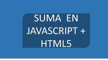 Suma con Javascript y HTML5