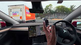 Tesla FSD Uber Carlingford to Sydney with a prospective Tesla owner/driver