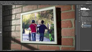 Simple Customization of This White Picture Frame on Brick Wall Image screenshot 4