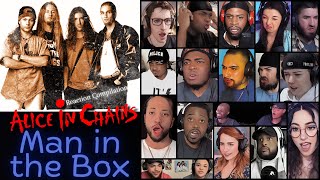 REACTION COMPILATION | Alice in Chains - Man in the Box | First Time Mashup
