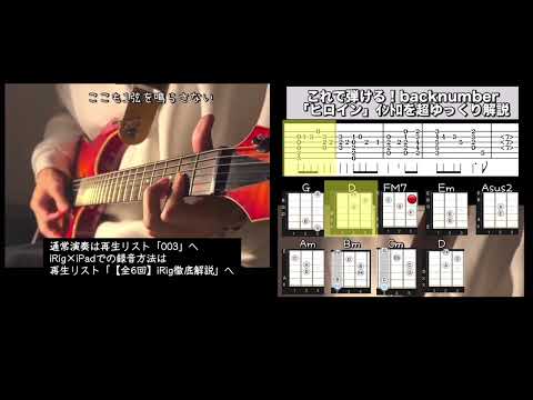 backnumber「ヒロイン」。これで弾ける！イントロを超ゆっくり丁寧解説。