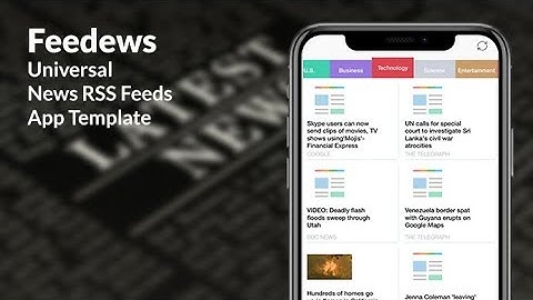 Feedews | Universal News RSS Feeds iOS and Android App Template