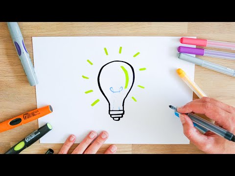 Video: Hoe Teken Je Een Gloeilamp?