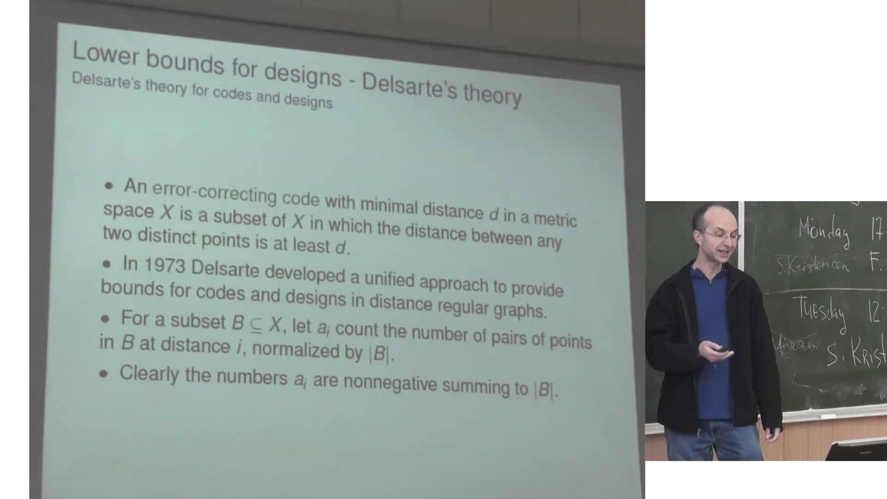 Jan 27. Talk 5. Lower bounds for designs in symmetric spaces video phone beyonce mp3