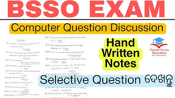 BSSO Computer Discussion |Hand Written Notes|Most Important Computer on Internet|OSSC BSSO All Que