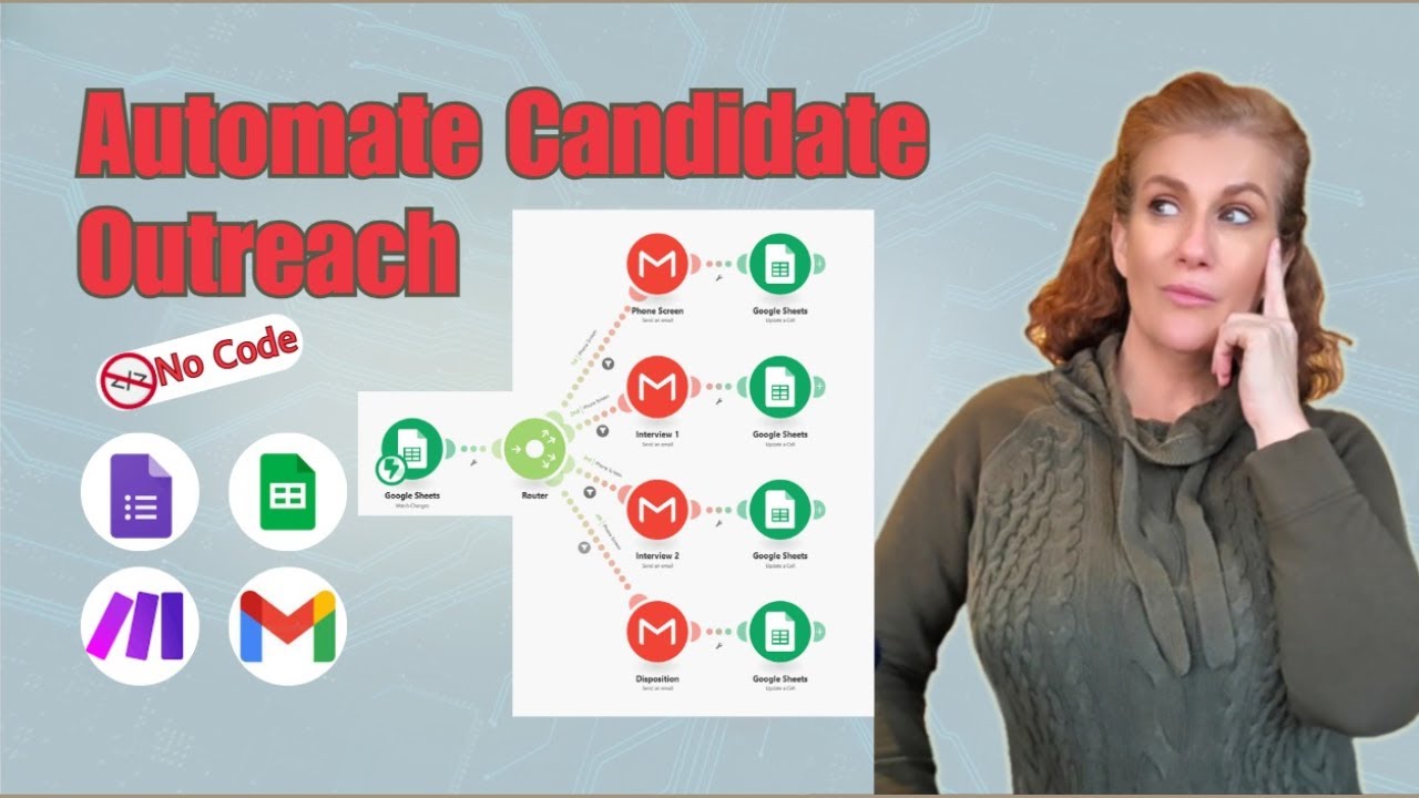 Make.com recruitment automation tutorial screenshot