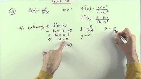2008 SQA Advanced Higher Maths no.15   Stationary points