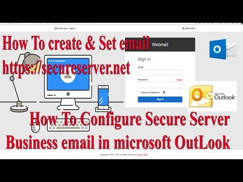 how to create email  id in secure server .net | how to configure secure server email to Outlook