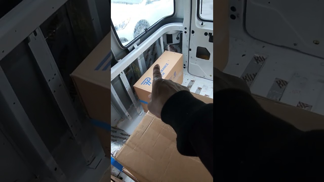 Planning van living space w cardboard boxes!|