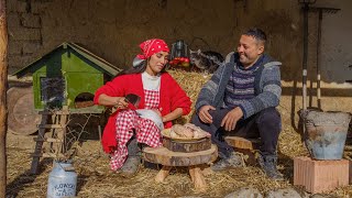DIY: Turning a Tree into a Table! Cooking an Ancient Azerbaijani Dish from Village Chicken