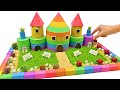 DIY Miniature House #46 - How To Make Rainbow Castle from Kinetic Sand | Satisfying Video ASMR