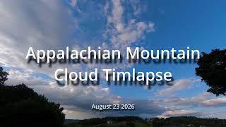 Appalachian Mountains Cloud Timelapse August 23 2026