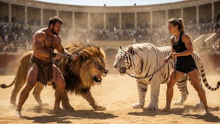 White Tiger Vs Ruthless Lion Roman Arena Desert Deathmatch