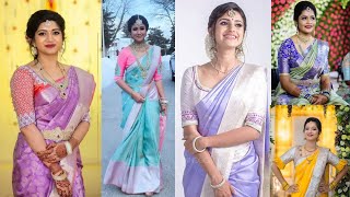 2023 Silver Zari Kanchipuram silk Sarees, designer silver sari sarees 2023