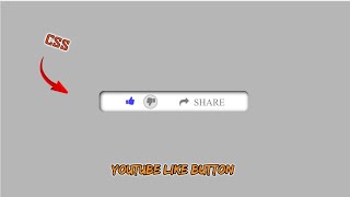 How to create youtube like button using HTML and CSS/Animation Effect like Button CSS #No_Limit_Code