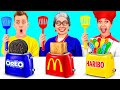Reto De Cocina Yo vs Abuela | Gadgets Inteligentes vs Hacks de 4Teen Challenge