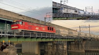 【貨物列車】白ホキを牽くEF510レッドサンダーと銀釜バージョン他