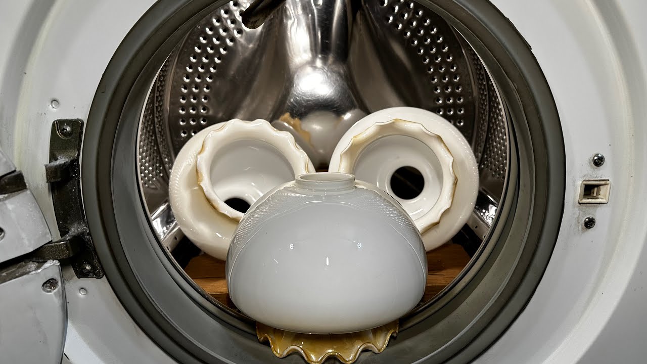 Experiment - Glass Balls - in a Washing Machine