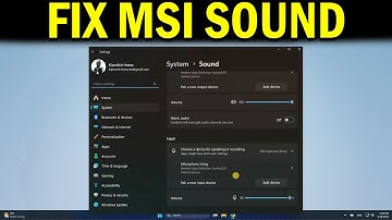 How To Fix MSI Laptop - Computer Has No Sound In Windows 11