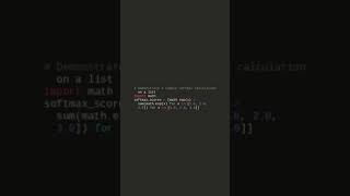 Quick Softmax in Python Demo