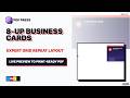 Expert Grid Business Card Imposition: 8-Up Layout in PDF Press
