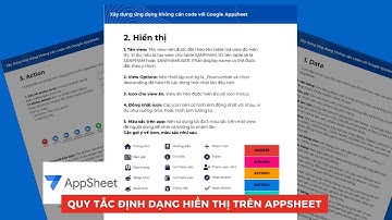 Quy tắc hiển thị đúng chuẩn trên Appsheet | Hòa data