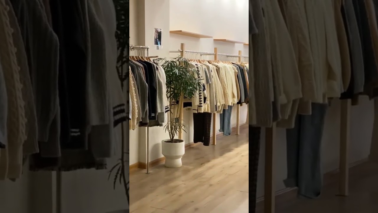 Simplicity in Style: Authentic Wooden Charm in a Compact Women's Fashion Store 