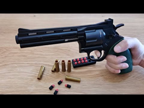 Colt Python 357 Revolver Soft Bullet Toy Gun Review 2022 - Realistic Airsoft  Gun