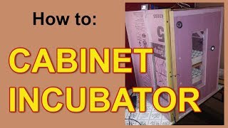 How to: Cabinet Incubator  240 quail egg incubator