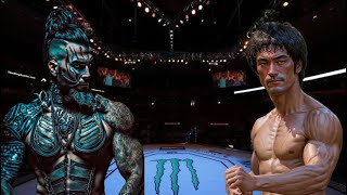 BRUCE LEE VS DARK SORCERER 😱🔥*WARZONE* (EA SPORTS UFC 4) UFC KNOCKOUTS | BRUCE LEE FIGHT | 8K HDR