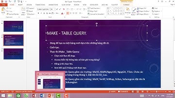 Make Table Query.