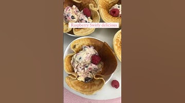 How to make the best Raspberry Swirl Ice Cream with coconut and dark chocolate. #raspberry #fruits