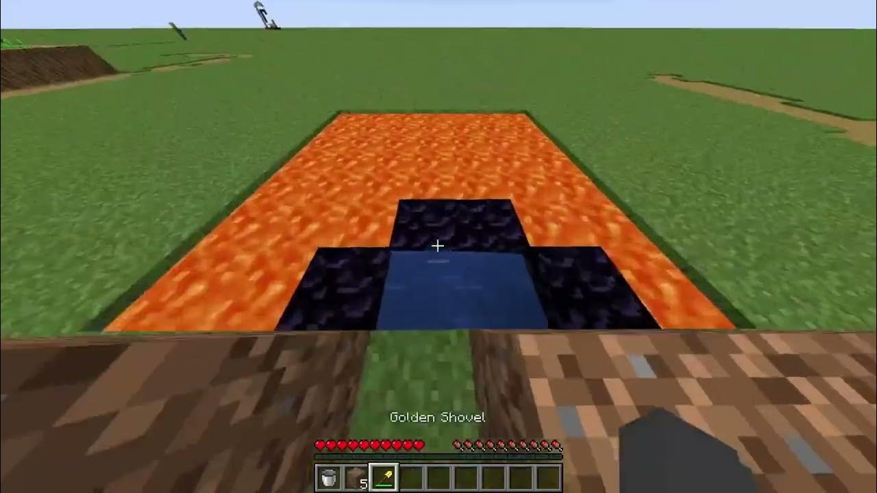 how to make a nether portal without a diamond pickaxe like dream does