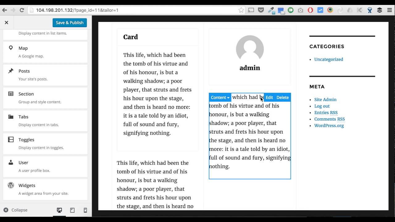 WysiwygEditor in WordPress Tailor YouTube