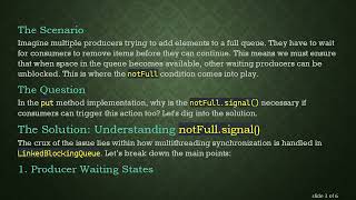 Understanding The Need For Notfull.signal In Linkedblockingqueue
