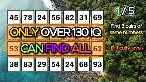 Vind 3 paren identieke getallen/KUN JE ZE ALLEMAAL VINDEN?/Dementiepreventiequizzen/Tests.308