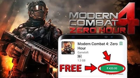 Modern Combat 4: Zero Hour Free Download On Android || 100% Working Trick || Explained In Telugu