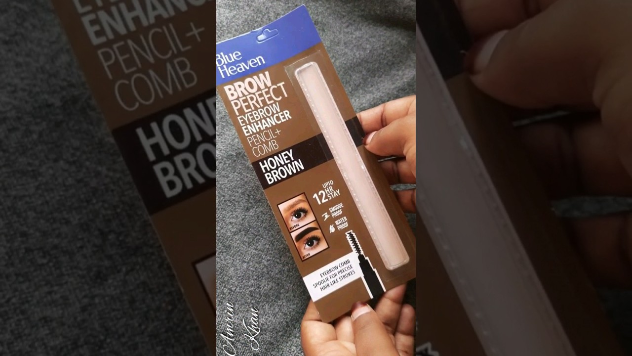 Blue Heaven  |Brow Perfect Eyebrow Enhancer Pencil Comb |Honey Brown | #amrinkhan