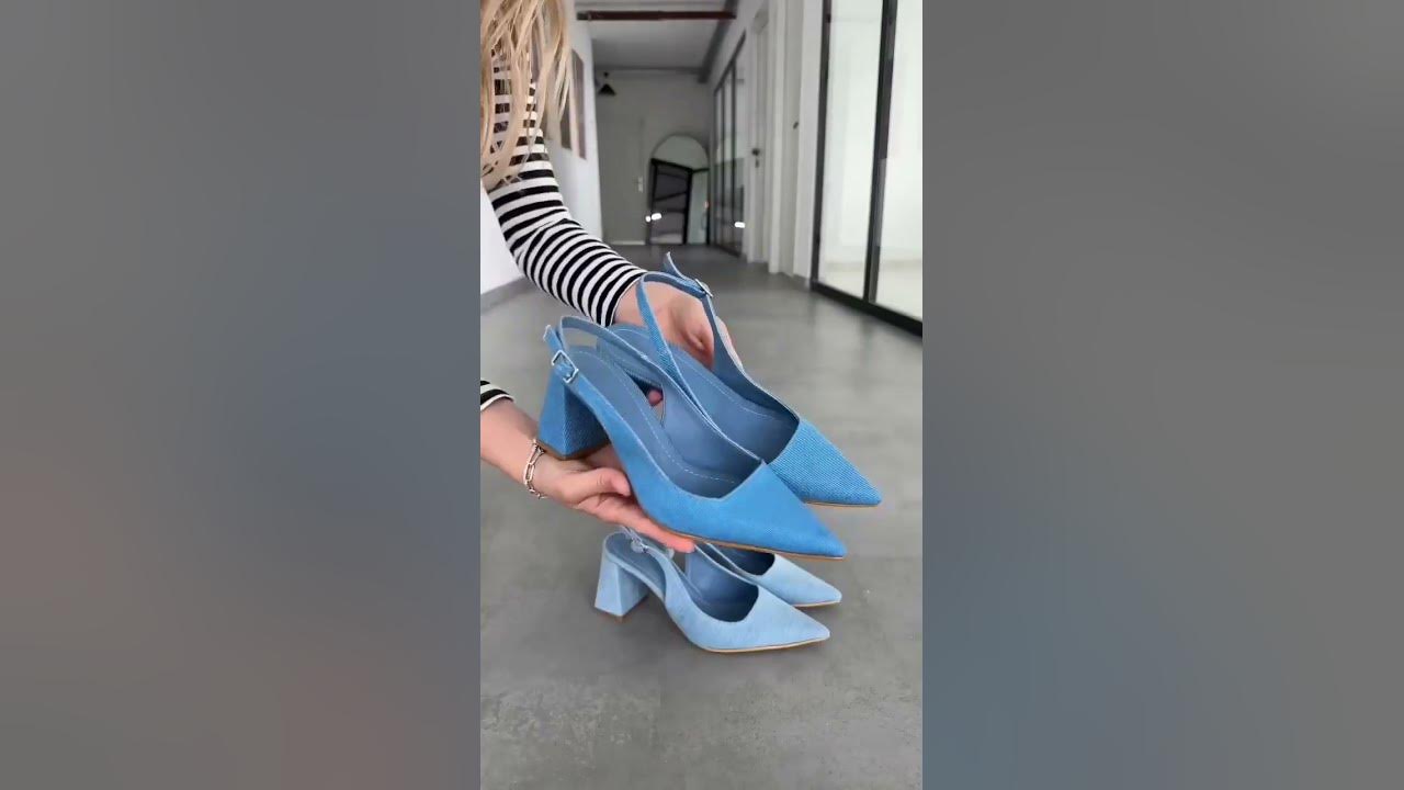 block blue heel shoes #viral #shorts - YouTube