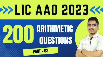 200 Arithmetic Questions (Part - 03) || LIC AAO 2023 || MSR Classes