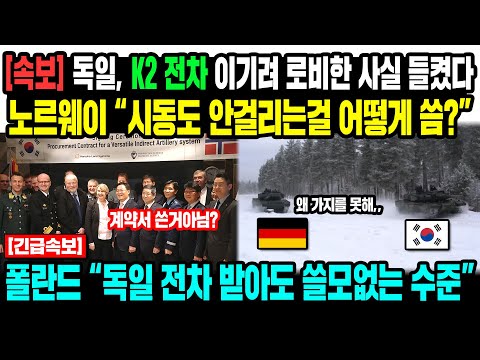 [해외반응] 독일, <strong>K2</strong> <strong>전차</strong> 이기려 로비한 사실 들켰다! 노르웨이 &amp;quot;시동도 안걸리는걸 어떻게 씀?&amp;quot; 폴란드 &amp;quot;독일 <strong>전차</strong> 받아도 쓸모없는 수준&amp;quot;