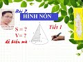 [Toán 9]: Diện tích xung quanh, toàn phần, thể tích Hình Nón