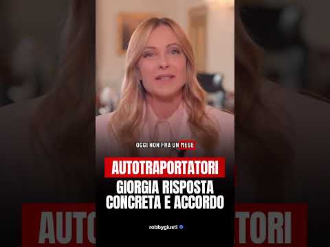 Video Robby Giusti - MELONI TROVA LACCORDO CON GLI AUTOTRASPORTATORI (22.10.26)