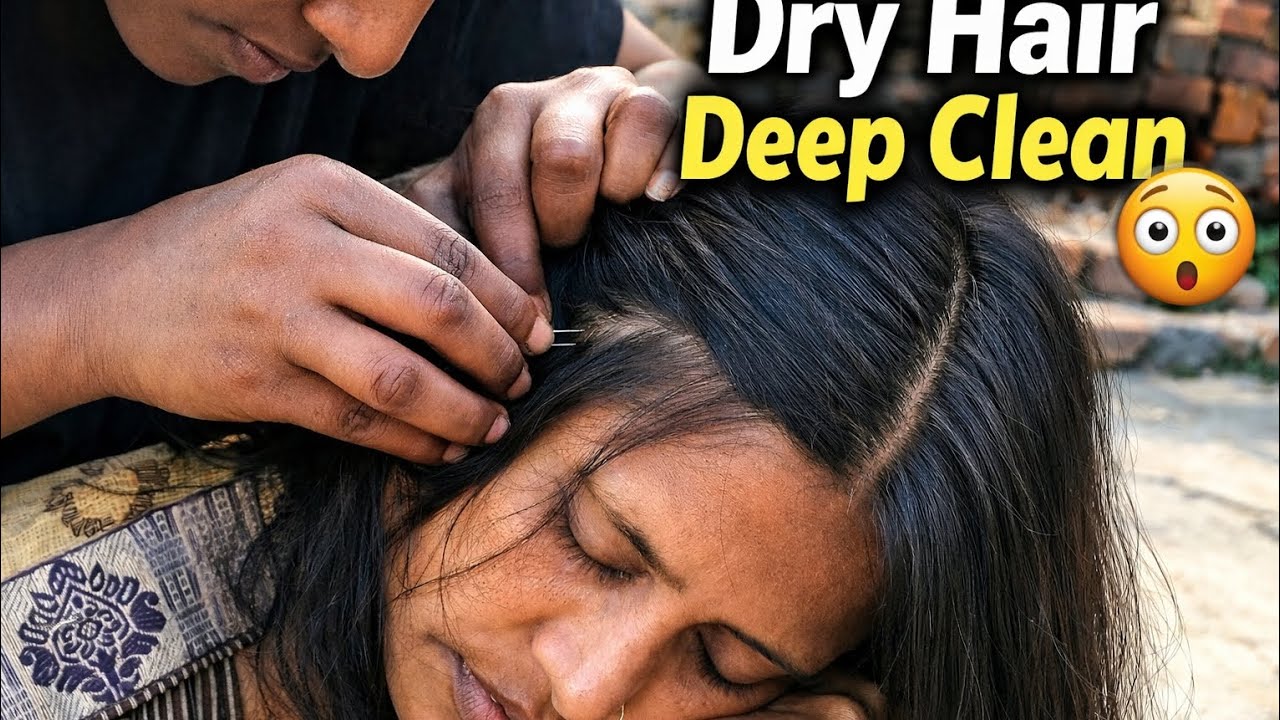 Dry Hair Deep Nitpicking ASMR 😌 | Satisfying Scalp Cleaning Sounds